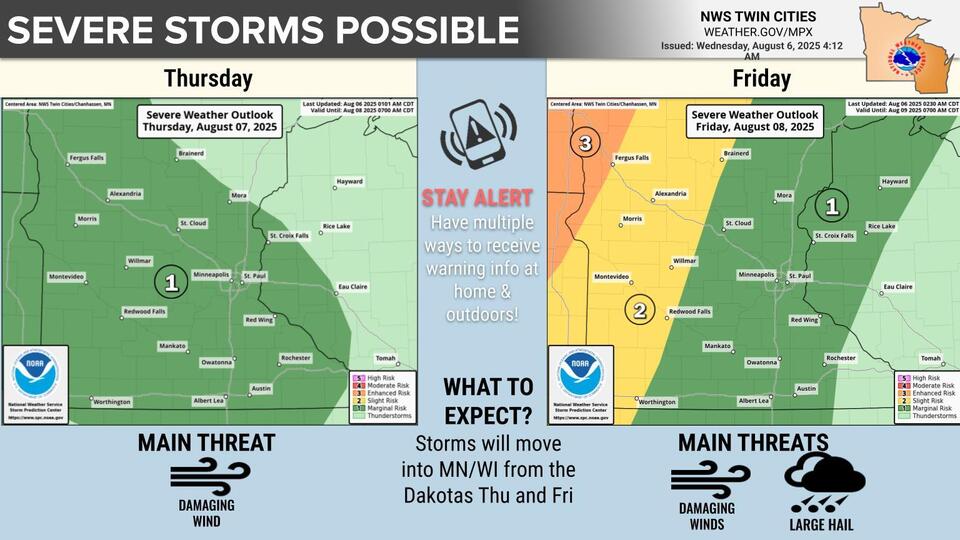 Storms possible again across the region Thursday and Friday - NewsBreak