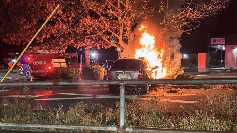 2 bystanders rescue driver after SUV crashes into tree in Puyallup ...