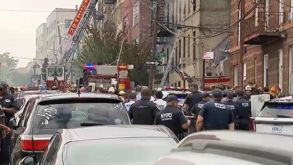 Injuries reported as FDNY battles 5-alarm apartment building fire in the Bronx