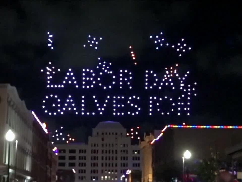 Drone show delights thousands of Galveston residents and visitors on