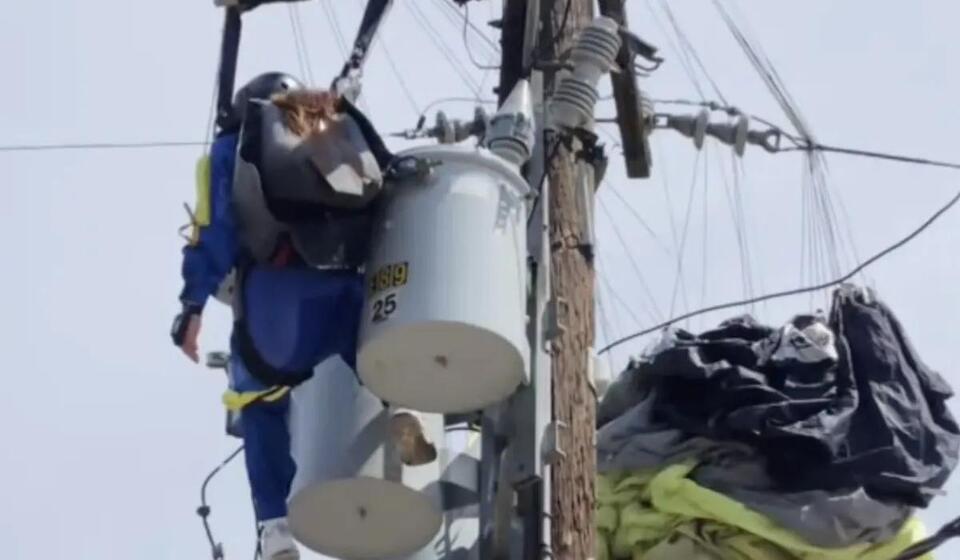 California Skydiver Rescued by Firefighters After Getting Tangled Up in ...
