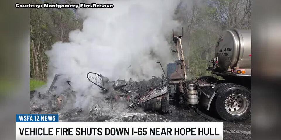 Vehicle fire shuts down I-65 SB in Hope Hull - NewsBreak
