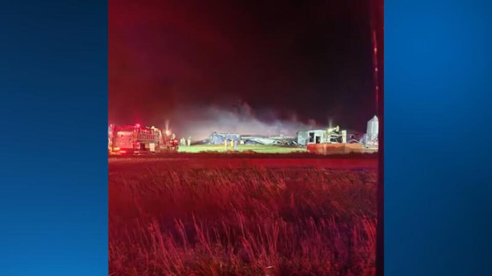 Hog building destroyed in fire, 2,400 pigs killed - NewsBreak