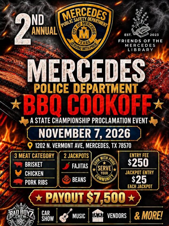 Mercedes Police BBQ Cook-Off Set for November 7 - NewsBreak