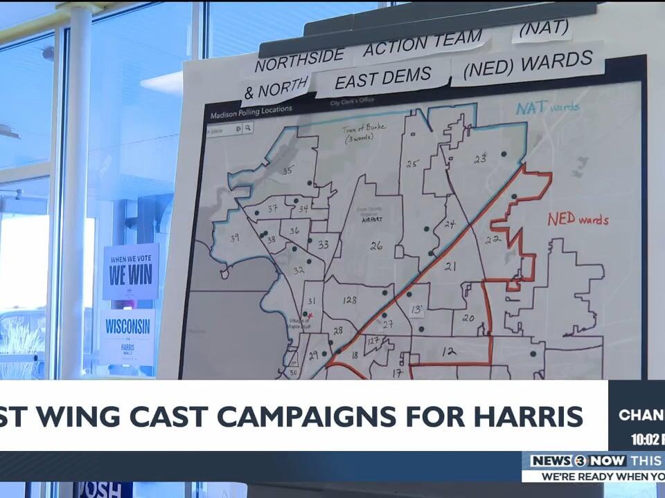 West Wing cast campaigns for Harris in Madison