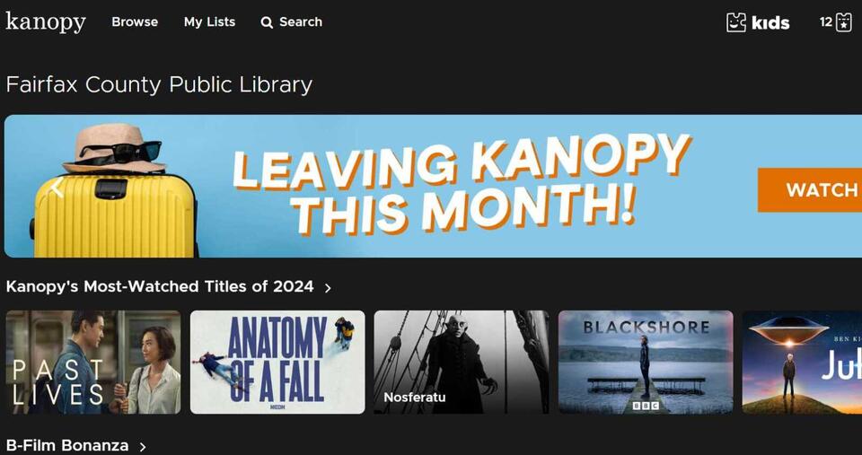 Fairfax County Public Library to stop offering Kanopy streaming service ...