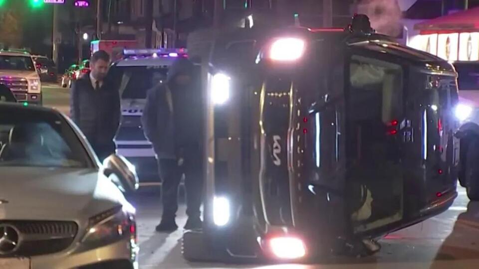 Man hurt in South Philly crash that left vehicle turned on its side ...