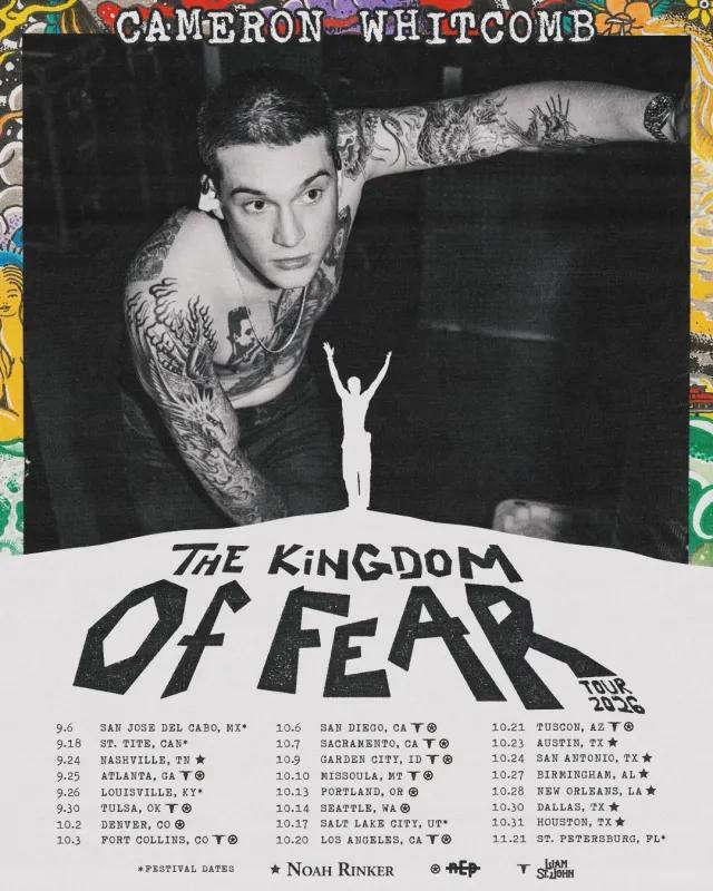 Cameron Whitcomb 2026 Tour Dates: Full Kingdom of Fear Tour Schedule ...