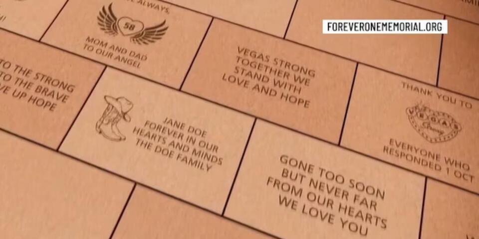 Pavers available to buy for Forever One, permanent memorial on Route 91 ...