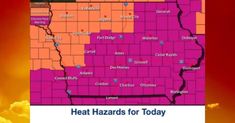 Heat Index Could Reach Up To 115 Degrees Monday In West-Central Iowa