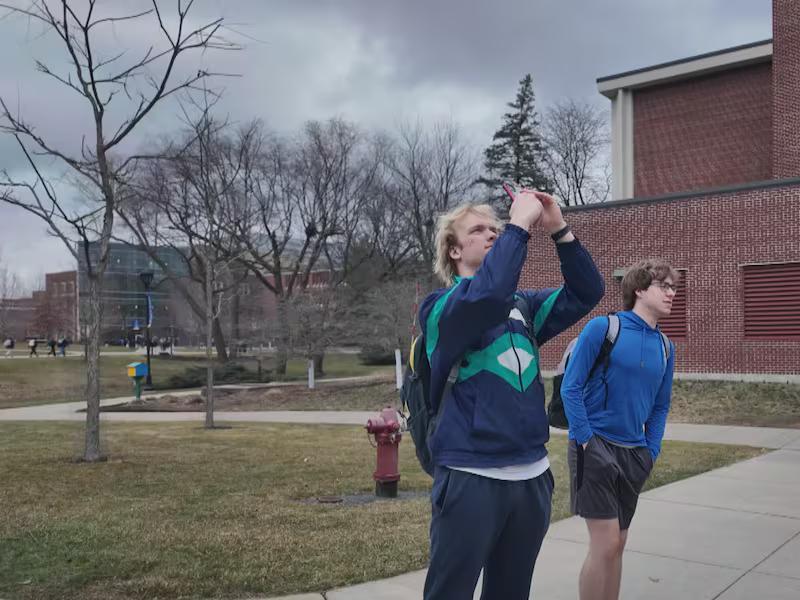 UWEau Claire students catch a glimpse of the solar eclipse