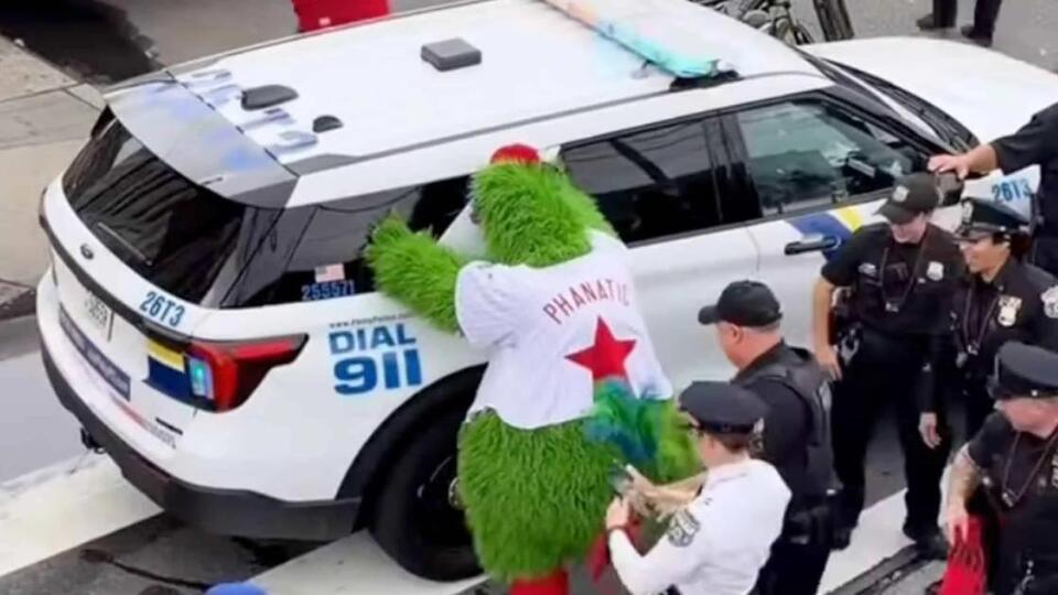 Philly is so fed up with the Phillies that they arrested the Phanatic ...