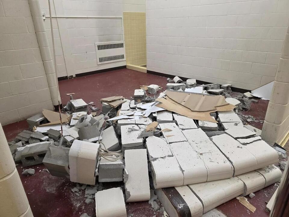 Wall collapses in Augusta Civic Center locker room with players inside ...