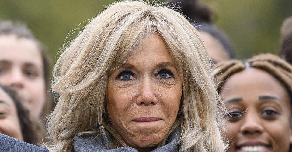 French First Lady Brigitte Macron Sharpens Up for Fall in Striped Coat and Ankle Boots – NewsBreak