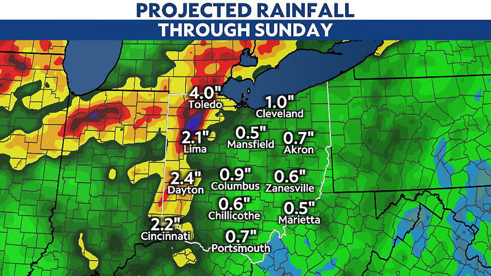 Stay weather-aware for heavy rain, possible strong storms across Ohio this weekend