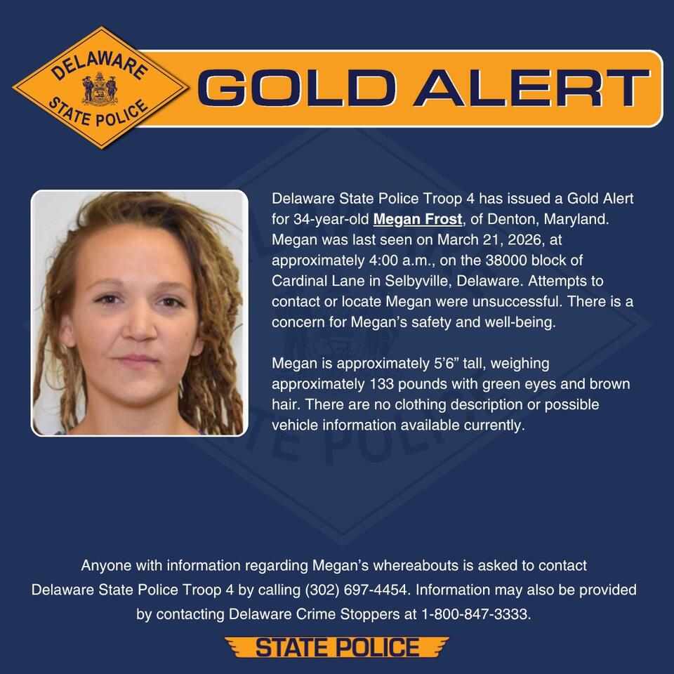 Gold Alert Issued for Missing Woman in Selbyville - NewsBreak