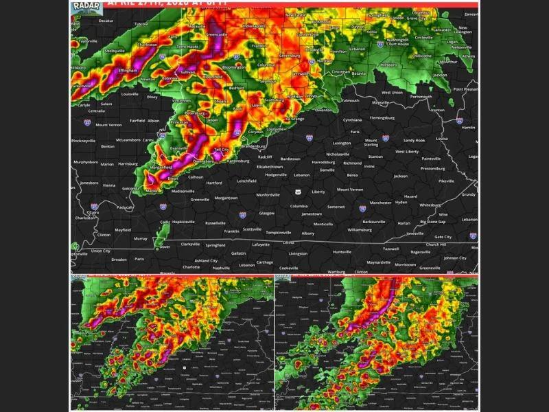 Damaging Winds Heavy Rain and Strong Tornado Threat Strikes Kentucky ...
