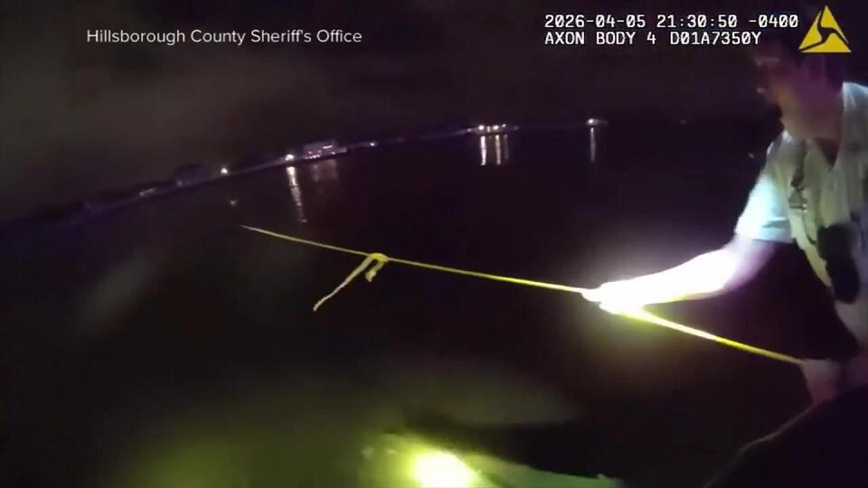Deputies pull woman from submerged car in retention pond near Tampa ...