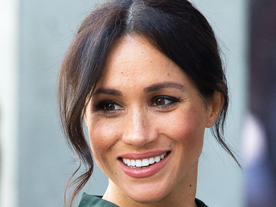 We're Still Thinking About The Green Giorgio Armani Dress Meghan Markle