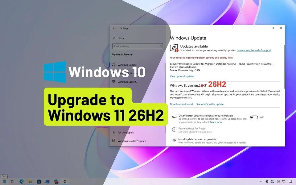 How to upgrade Windows 10 to Windows 11 26H2