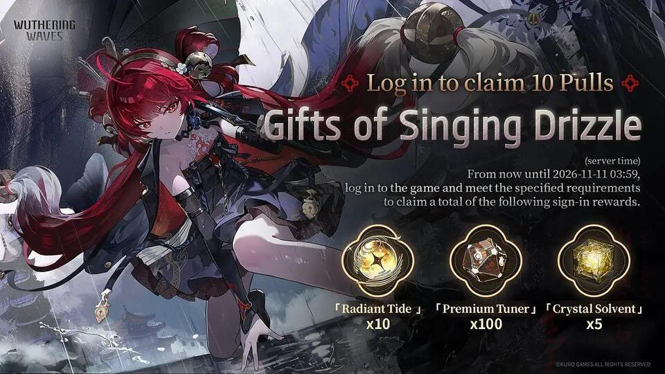 Wuthering Waves Login Event Gives 10 Free Radiant Tide Pulls Until Nov ...