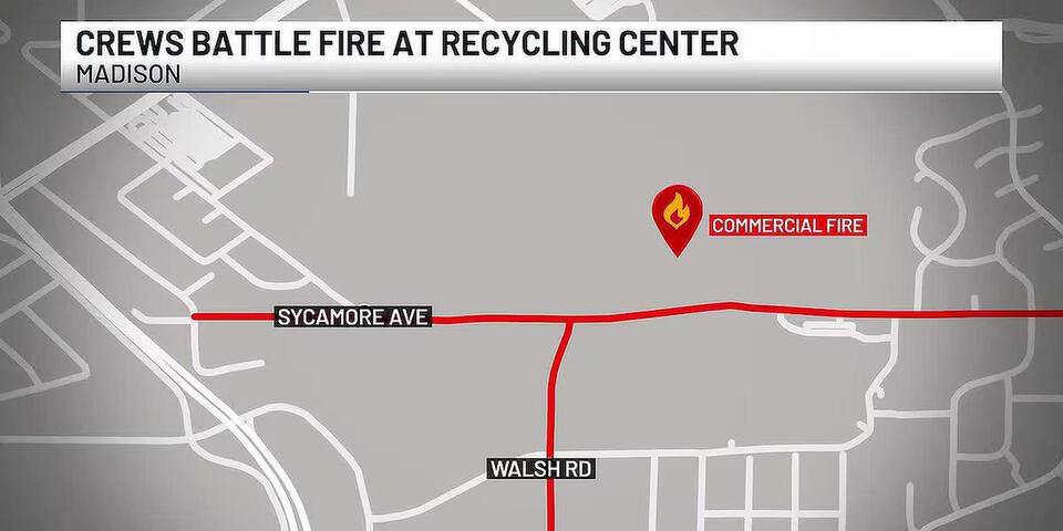 Madison firefighters battle early morning recycling facility fire ...