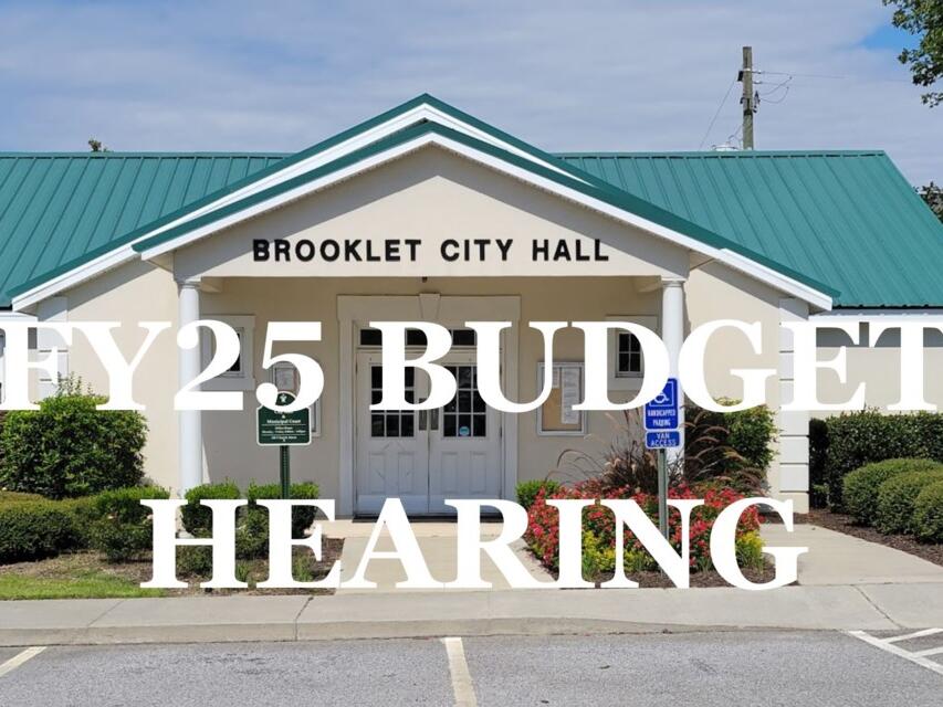Brooklet City Council holds FY25 hearing for 1.5 million budget