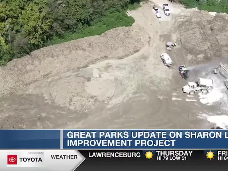 Park officials trying to lessen dust issues with Sharon Lake project