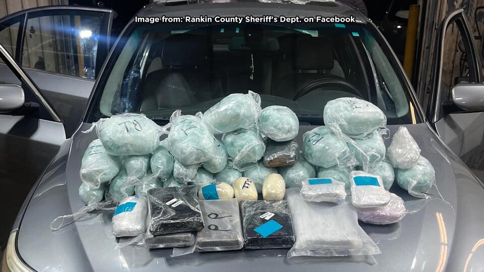 Rankin County traffic stop leads to major drug bust with meth, fentanyl ...