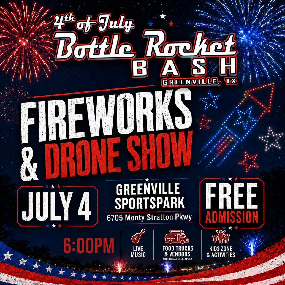 🎆 Free Bottle Rocket Bash on July 4 in Greenville - NewsBreak