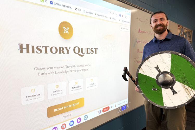 Teacher takes students on digital quest through history