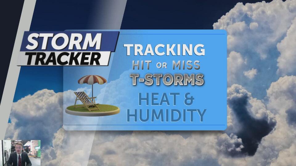 Tracking slight t-storm chances, sunny and toasty mid-week