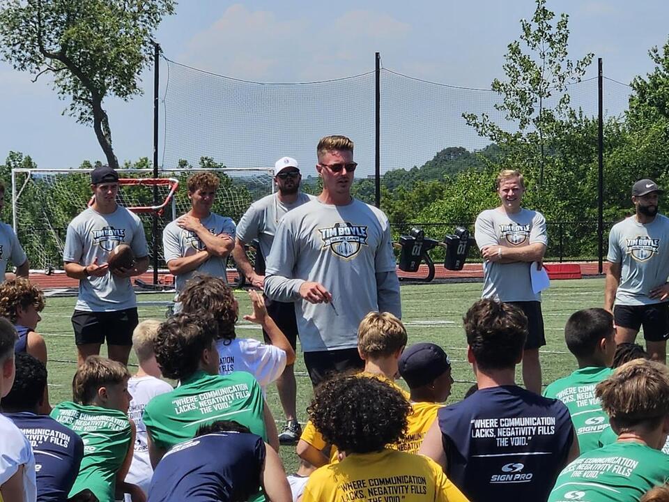 Former Xavier, UConn quarterback Tim Boyle announces new foundation at annual camp