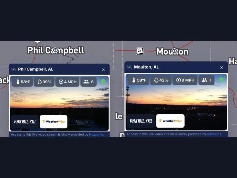 Alabama Sky Cams Go Live in Phil Campbell and Moulton as New Storm ...