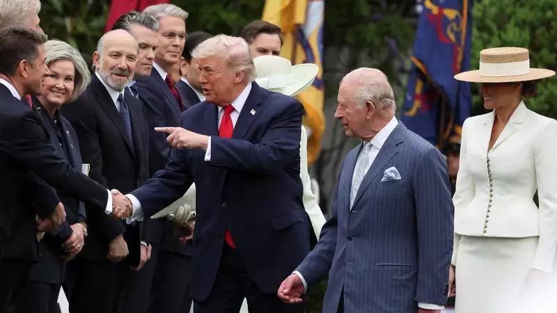 'Classless Trump' jeered for 'very rude' interaction with King Charles ...