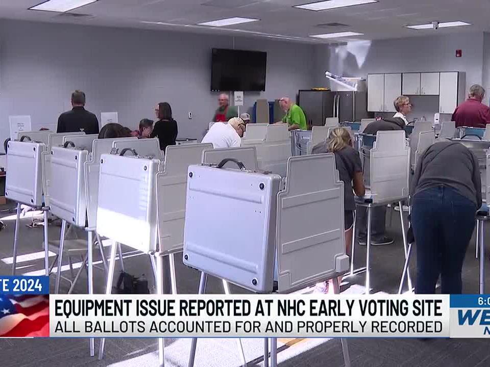 Equipment issue reported at New Hanover County early voting site