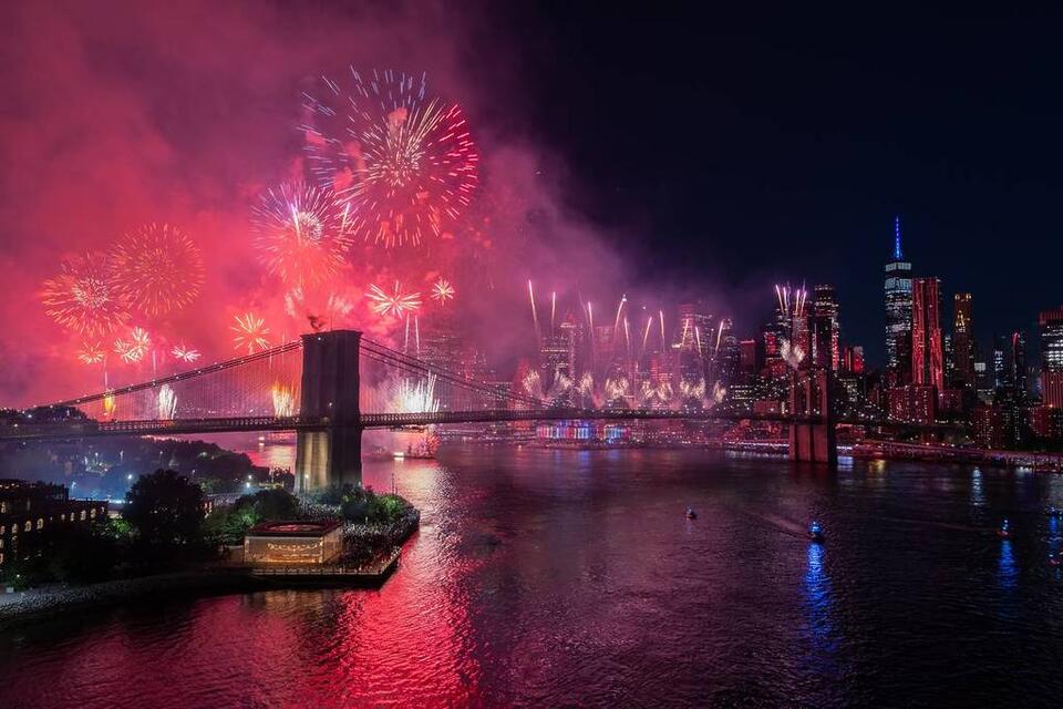 America's 250th birthday is bringing an unprecedented summer spectacle to NYC for July 4th weekend — complete with a 120-aircraft flyover & an 85,000-shell fireworks show