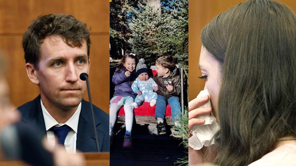 ‘She seemed much better’: Mom accused of killing 3 kids sobs as ex-husband takes the stand