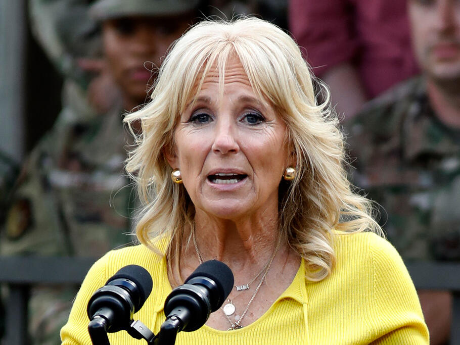 Jill Biden Brightens Up Her Fall Style in a Sunshine Yellow Sweater & Slip Skirt – NewsBreak