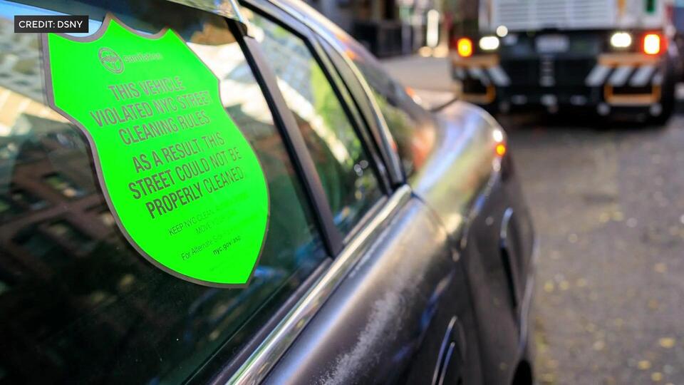 Warning stickers will be put on cars not moved for street cleaning in NYC
