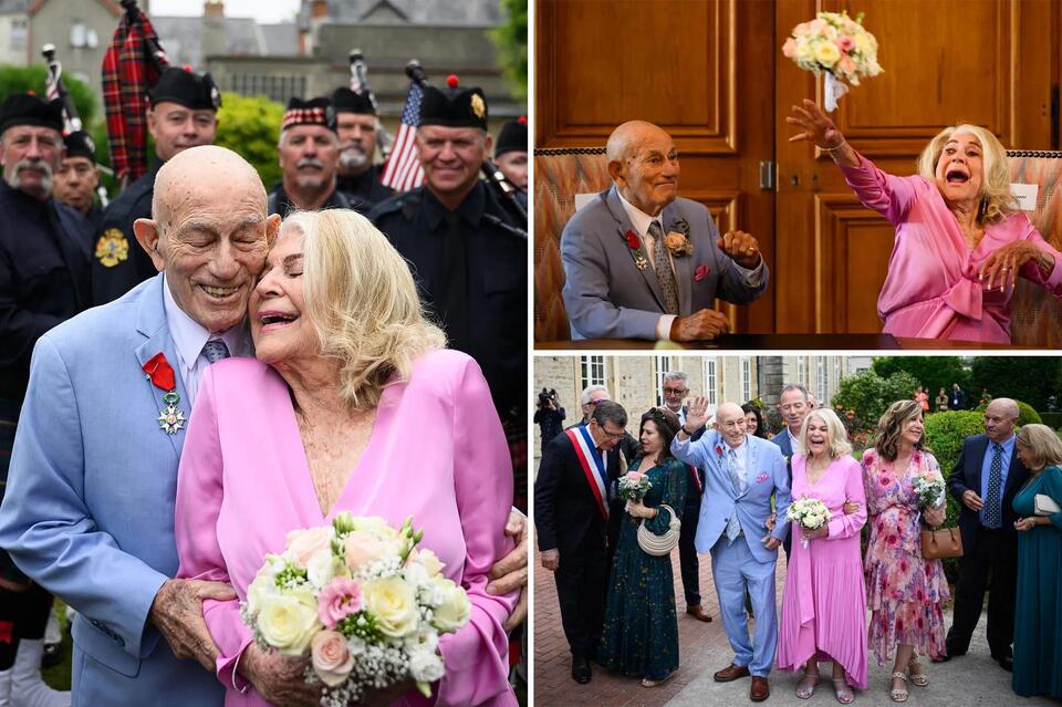 WWII vet, 100, marries 96yearold sweetheart near DDay beaches days