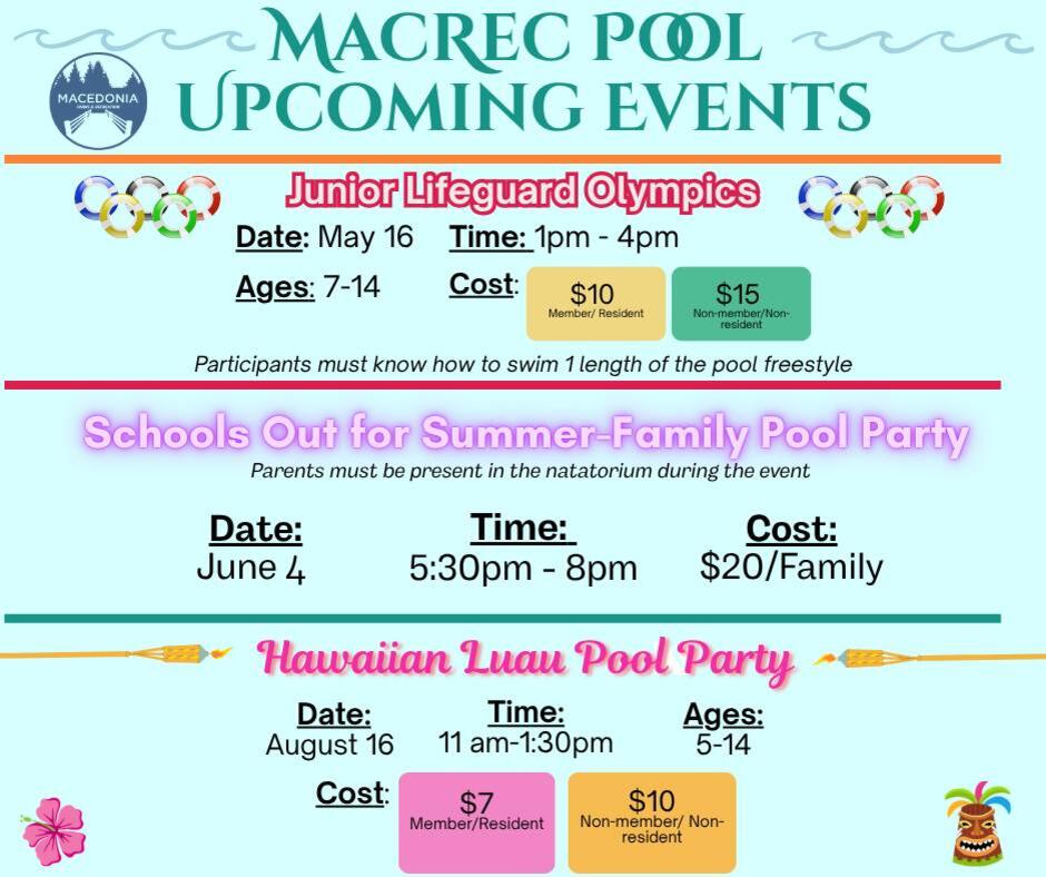 MacRec Pool announces summer events lineup - NewsBreak