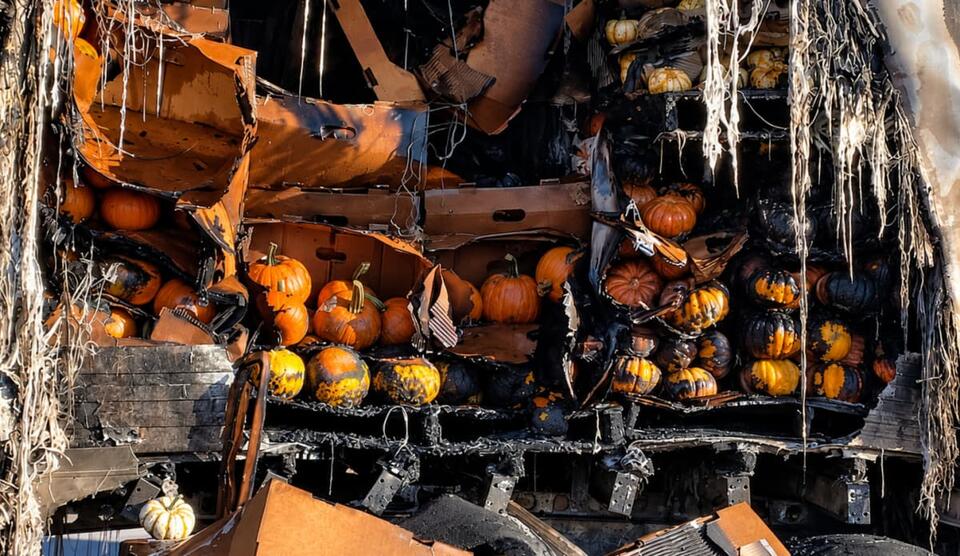 Arizona I-10 Fire Today Oct 26: Truckload of Pumpkins Goes Up in Flames ...