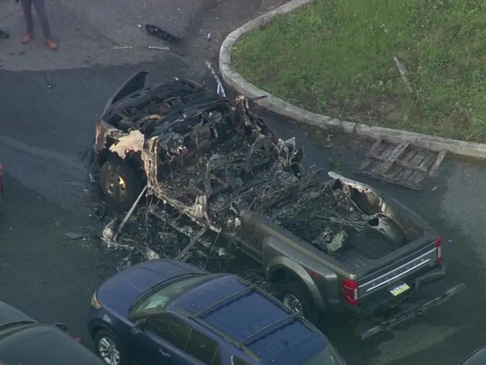 Arson investigation underway after pick-up truck torched at ...