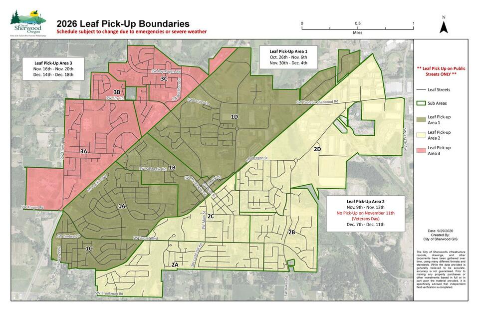 ⚠️ Sherwood curbside leaf pick-up starts October 26 - NewsBreak