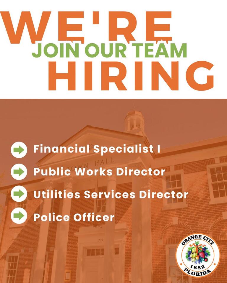 Orange City hiring for multiple full-time roles - NewsBreak