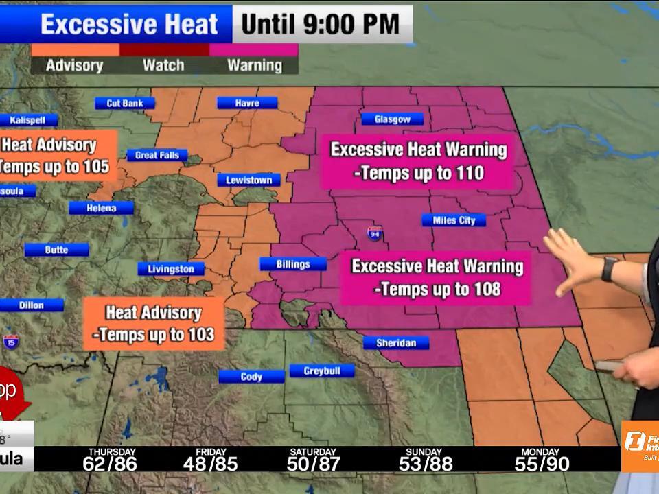 Temperatures remain high across Montana, cooler conditions on their way ...