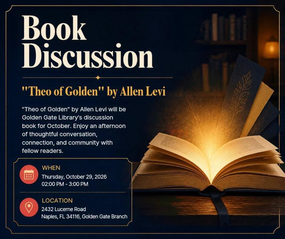 Book discussion on 'Theo of Golden' Oct. 29 - NewsBreak