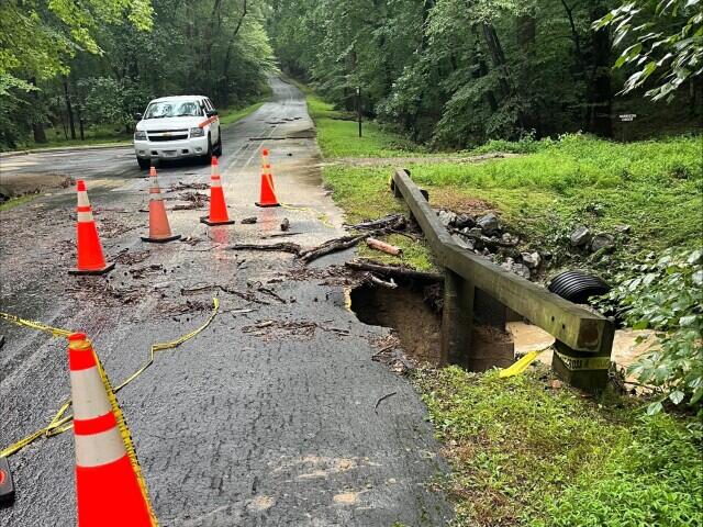 Flooding causes 'major damage' to Petersburg National Battlefield road ...