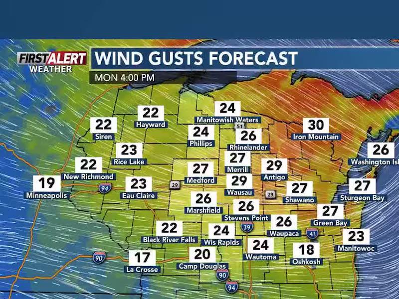 First Alert Weather: Gusty winds and elevated fire risk again on Monday